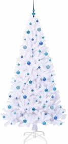 vidaXL Τεχνητό Χριστουγεννιάτικο Δέντρο Λευκό 210 cm PVC και Ατσάλι