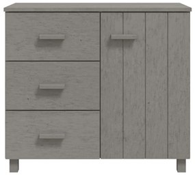 vidaXL Συρταριέρα HAMAR Αν. Γκρι 90 x 40 x 80 εκ. Μασίφ Ξύλο Πεύκου