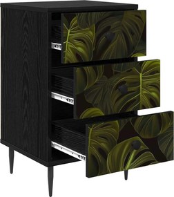 vidaXL Κομοδίνο ELBURG 2 τμχ. Μαύρη Δρυς 36 x 33 x 61 εκ.