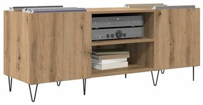 vidaXL Ντουλάπι δίσκων βινυλίου με ράφι Artisan Oak 121 x 38 x 48 cm