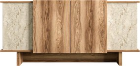 Κονσόλα Τραβερτίνη / Καρυδί CRETO 180x40x81