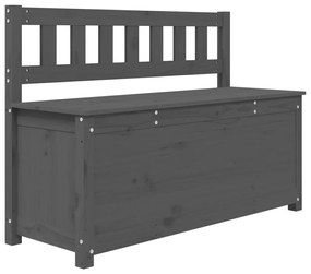 vidaXL Πάγκος Γκρι 110 x 41 x 76,5 εκ. από Μασίφ Ξύλο Πεύκου