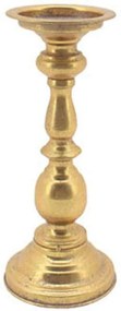 Κηροπήγιο Παλαιωμένο 15-00-21342 Φ12x27,5cm Gold Marhome Μέταλλο
