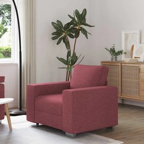 vidaXL Καναπές με μαξιλάρι Μπορντό 100 x 77 x 82 εκ ύφασμα