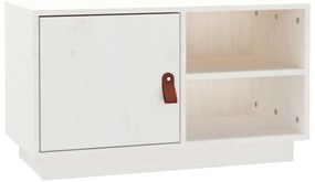 vidaXL Έπιπλο Τηλεόρασης Λευκό 70x34x40 εκ. από Μασίφ Ξύλο Πεύκου