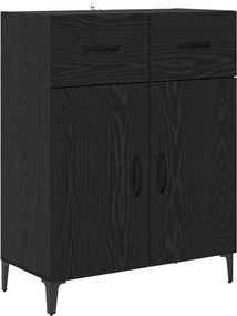 vidaXL Highboard Μαύρη Οξυά 69,5 x 34 x 180 εκ. Επεξεργασμένο ξύλο