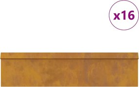 vidaXL Φράχτες με σαλιγκάρια 20 pcs Σκ rusty