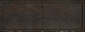 vidaXL Επιφάνεια Τραπεζιού Σκούρο Καφέ 160x60x(2-4)εκ Επεξ. Μασίφ Δρυς