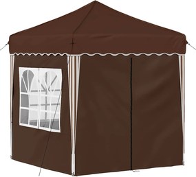 vidaXL Αυτοσχέδιο Μόρφωση 195 x 195 x 245 εκ. Καφέ Ύφασμα Όξφορντ