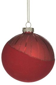 Χριστουγεννιάτικες Μπάλες (Σετ 6Τμχ) 2-70-890-0207 Φ8cm Red Inart