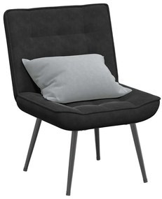 vidaXL Καρέκλα χαλάρωσης Μαύρη 64x74x84 cm Βελούδο