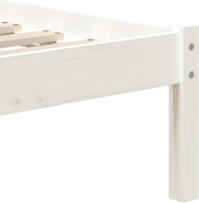 vidaXL Πλαίσιο Κρεβατιού Λευκό 90 x 190 εκ. Μασίφ Ξύλο Single