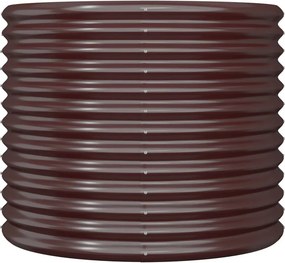 vidaXL Ζαρντινιέρα Καφέ 80x80x68 εκ. Γαλβανισμένος χάλυβας