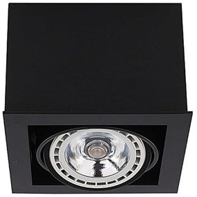 Φωτιστικό Οροφής - Σποτ Box 9495 1xGU10 15W Black Nowodvorski Μέταλλο,Ξύλο