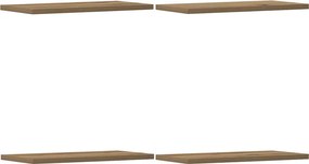 vidaXL Ράφια Τοίχου 4 τεμ. Artisan Δρυς 40x20x1,5εκ. από Επεξεργ. Ξύλο