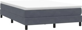 vidaXL Box Spring Κρεβάτι χωρίς στρώμα Σκούρο γκρι 160x220cm Βελούδινο