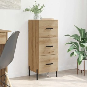 vidaXL Πλαϊνό γραφείο με συρτάρι artisan δρυς 34 x 34.5 x 90 εκ