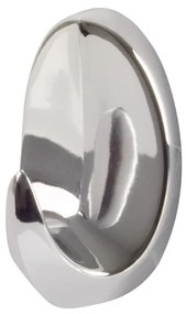 Πλαστικός Γάντζος Οβάλ Αυτοκόλλητος Ασημί 54x33mm 1Τμχ