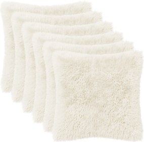 vidaXL Κάλυμμα Μαξιλαριού 6 pcs HEERLEN Λευκό 35 x 35 cm PV Φλίς