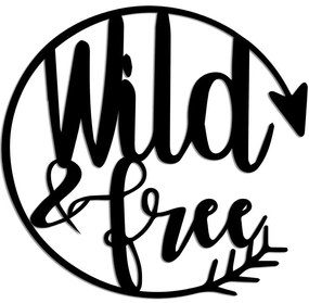 Διακοσμητικό Τοίχου Wild &amp; Free 891TNL3404 50x50cm Black Wallity Μέταλλο