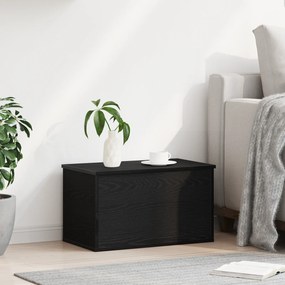 vidaXL Κιβώτιο Αποθήκευσης με Καπάκι Μαύρο Δρυς 60x35x35 εκ Κατασκευασμένο Ξύλο