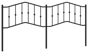 vidaXL Κεφαλάρι Μαύρο 193 εκ. Μεταλλικό