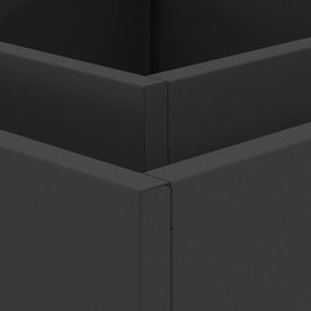 vidaXL Τζάκι Τετράγωνο Μαύρο 60x60x30 εκ. Σίδηρος