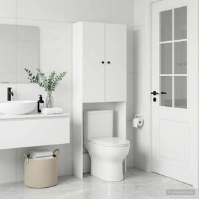 vidaXL Ντουλάπα τουαλέτας BREDA Λευκό 66 x 25,5 x 190 εκ.