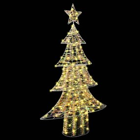 vidaXL Χριστουγεννιάτικο Δέντρο 160 LED Θερμό λευκό 150 cm PET