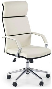Καρέκλα γραφείου Houston 188, Μαύρο, Άσπρο, 117x60x63cm, 22 kg, Με ρόδες, Με μπράτσα, Μηχανισμός καρέκλας: Κλίση | Epipla1.gr