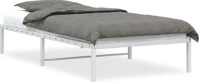 vidaXL Πλαίσιο Κρεβατιού Λευκό 100 x 190 εκ. Μεταλλικό