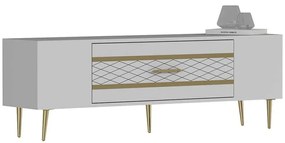 Έπιπλο Τηλεόρασης Dekolp 475OLV2996 150x35x48,2cm White-Gold