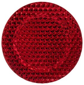 Διακοσμητική Πιατέλα Pixel 07.169548A Φ33cm Red Πλαστικό