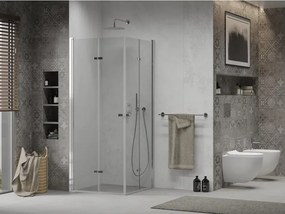 Mexen Lima Διπλή πτυσσόμενη καμπίνα ντους 90 x 90 cm, διαφανής, χρώμιο