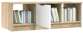 vidaXL Τραπεζάκι Σαλονιού Λευκό &amp; Sonoma Δρυς 102x50x36 εκ. Επεξ. Ξύλο