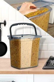 Stewehome Δοχείο αποθήκευσης αλεύρων και οσπρίων με καπάκι και λαβή