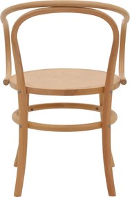 Πολυθρόνα Verfie pakoworld φυσικό ξύλο οξιάς 55x50x83εκ