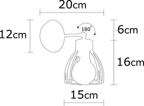 Wall Lamp Kemah - N-1238 Black
Bronze