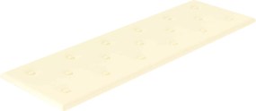 vidaXL Κεφαλάρι Τοίχου 12 pcs Κρεμ 90 x 30 cm Τεχνητό Δέρμα