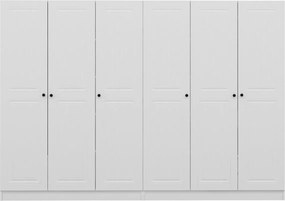 Εξαφυλλη Ντουλαπα με Καθρέπτη Λευκο KALEO 52x180x210