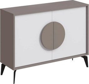 Κονσόλα Ανοιχτό Μόκα / Λευκό DUPRE 110x35.6x82