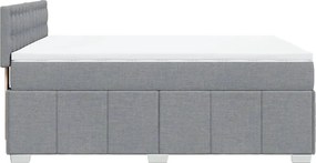 vidaXL Κρεβάτι Boxspring με Στρώμα Αν. Πράσινο 160x200εκ Υφασμάτινο