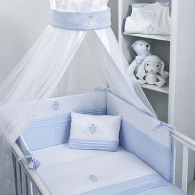 Βρεφικό Σετ 2Τμχ Des: 381-Satin Ciel-White Baby Oliver 100% Βαμβακοσατέν