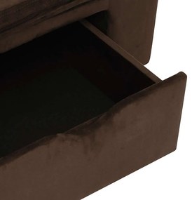 vidaXL Καναπές - Κρεβάτι Σκύλου με Συρτάρι Καφέ 75x50x38 εκ. Βελουτέ