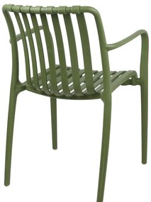 Καρέκλα - Πολυθρόνα Zoi pp σε σκούρη πράσινη απόχρωση 58.5x54x80 εκ. 58.5x54x80 εκ.