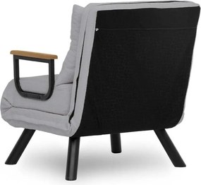 Πολυθρόνα-Κρεβάτι Γκρι SANDO SINGLE 78x67x78