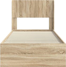 vidaXL Καλάθι με αποθήκη και κεφαλάρι Sonoma Δρυς 75 x 190 cm