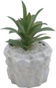 Τεχνητό Φυτό σε Κεραμικό Γλαστράκι σε Γκρι Χρώμα 7x13cm