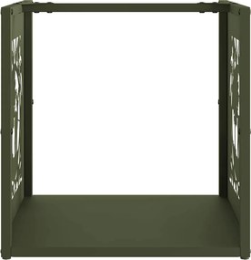 vidaXL Ράφι Καυσόξυλων 40x40x40 εκ. Χάλυβας ψυχρής έλασης