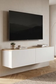 Stewehome Μοντέρνα επιτοίχια τηλεοπτική βάση από σανίδα μελαμίνης 120x32x30 cm